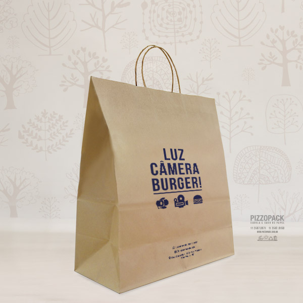 sacola de papel luz, camera, burger